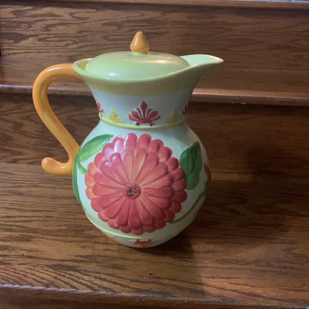 11” High Ceramic Pitcher, Hand Painted for Nonni’s